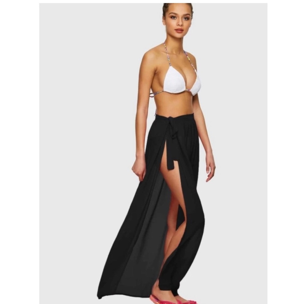 Sarong Maxi Skirt With Slit and Tie